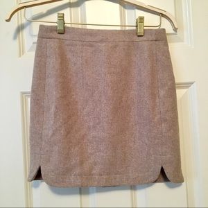 J.CREW Tan/Beige Wool Mini Work Skirt